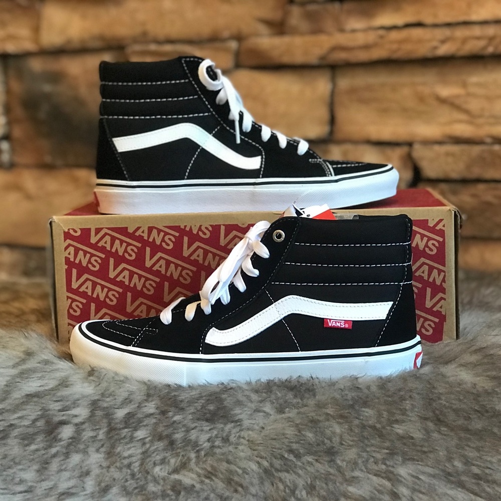 Black and White High Top Vans